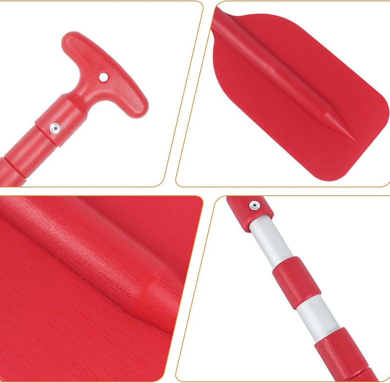 DEDU Boat Paddle Telescoping 2 Pack, Boat Oars Collapsible Emergency Paddle 21"-43" Adjustable, Telescoping Canoe Paddle Aluminum Shaft Anti Slip for Kids and Adults - Image 5